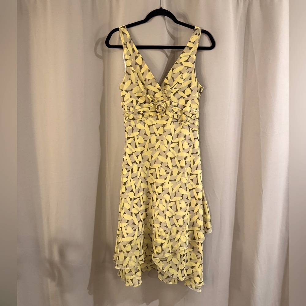D.J. Summers Yellow Floral Sleeveless Dress